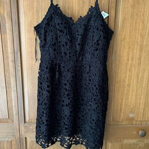 Juniors black lace dress